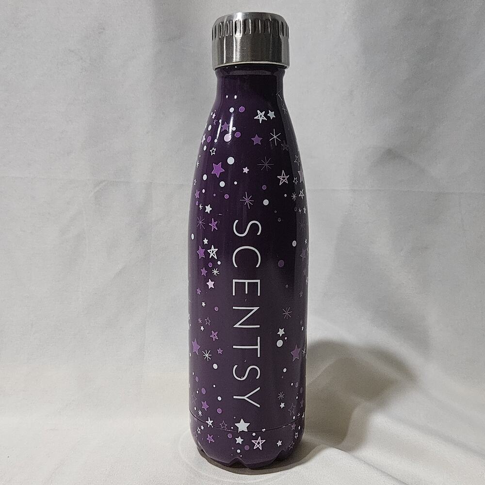 Scentsy Purple Stars in the Sky 17 oz Stainless Steel Water Bottle